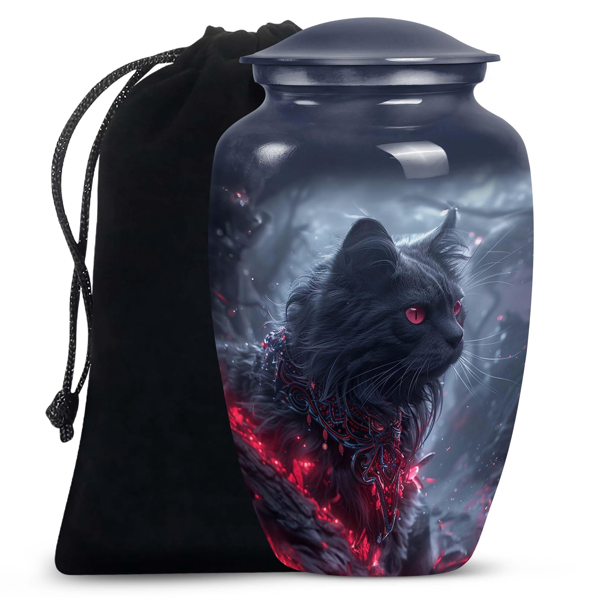 SUBSH Infernal Cat Urns for Ashes - Burial Urns for Ashes - Funeral Urn ...