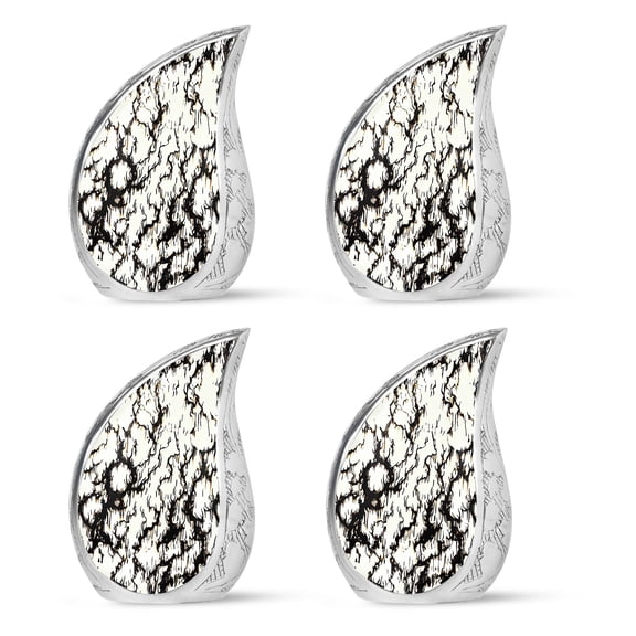 SUBSH Ink Rorschach - Small Urns For Human Ashes Adult - Burial Urns Urn For Ashes For Women - Cremations Urns - Pack Of 4 - Small Urns For Human Ashes - Cremation Urns For Women