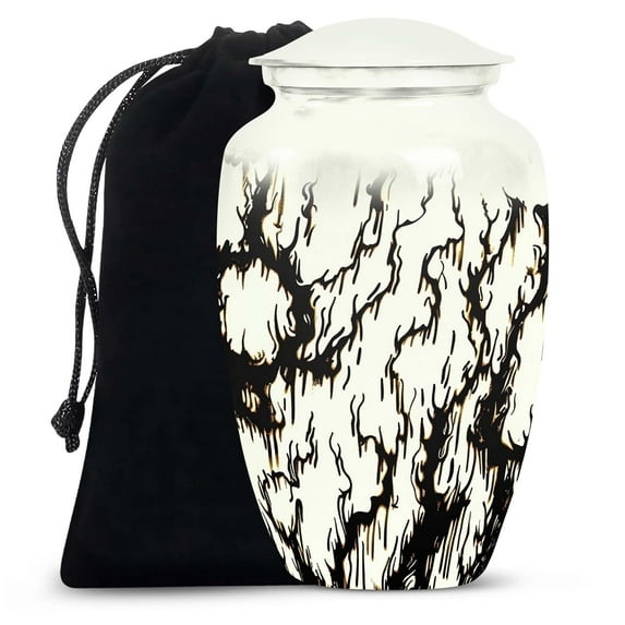 SUBSH Ink Rorschach - Urns for Ashes Adult Male - Urns for Ashes Adult - Decorative Urns - Urns for Cremation Ashes - Ashes Urn Adult (10 inch)