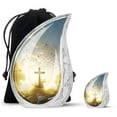 thumbnail image 1 of SUBSH Jesus Christ - Keepsake Urns For Ashes - Urns For Human Ashes Adult Male - Urn For Adult Female Ashes - Combo 1 Large & 1 Small - Urns For Human Ashes Husband - Cremation Memorial, 1 of 2