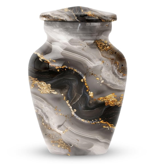 SUBSH Keepsake Urns for Human Ashes Marble Design Metal Urn - Urnas para Cenizas Humanas Adultos - Urn for Ashes - Small Ashes Container - Small Keepsake Urns for Human Ashes (Size3inch, 1pcs)