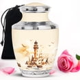 thumbnail image 1 of SUBSH Lighthouse Urns for Funeral Ashes - Cremations Urns - Funeral Memorial Set - Mini Urn - Little Urn - Secure Threaded Lid (10 inch), 1 of 7