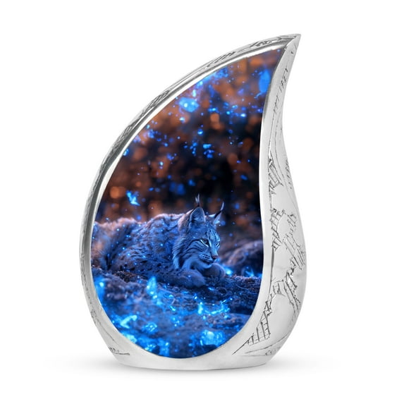 SUBSH Lynx In Luminance - Urns For Ashes Adult - Urns For Ashes Adult - Small Cremation Urns For Human Ashes - Pack Of 1 - Urn For Human Ashes Adult Men - Ashes Keepsake