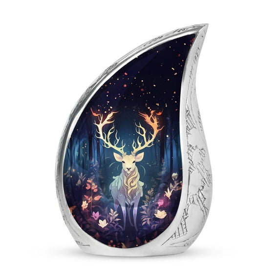 SUBSH Majestic Deer In Forest - Cremation Urn Human Ashes - Urn For Ashes For Women Small - Funeral Urns For Adult Ashes Women - Pack Of 1 - Urns Human Ashes Adult - Urn For Ashes