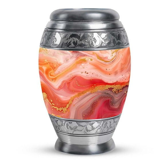 SUBSH Marble Design Metal Urn - Marble Urn for Human Ashes - Cremation Urns for Men - Cremation Urn - Urn for Ashes Adult Male - Small Cremation Urn (Size3inch, 1pcs)