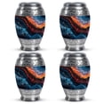 thumbnail image 1 of SUBSH Marble Design Metal Urn - Marble Urn for Burial - Medium Urns for Human Ashes - Funeral Decorations - Urns for Human Ashes Adult Man - Small Cremation Urns for Ashes (3inch, 4pcs), 1 of 2