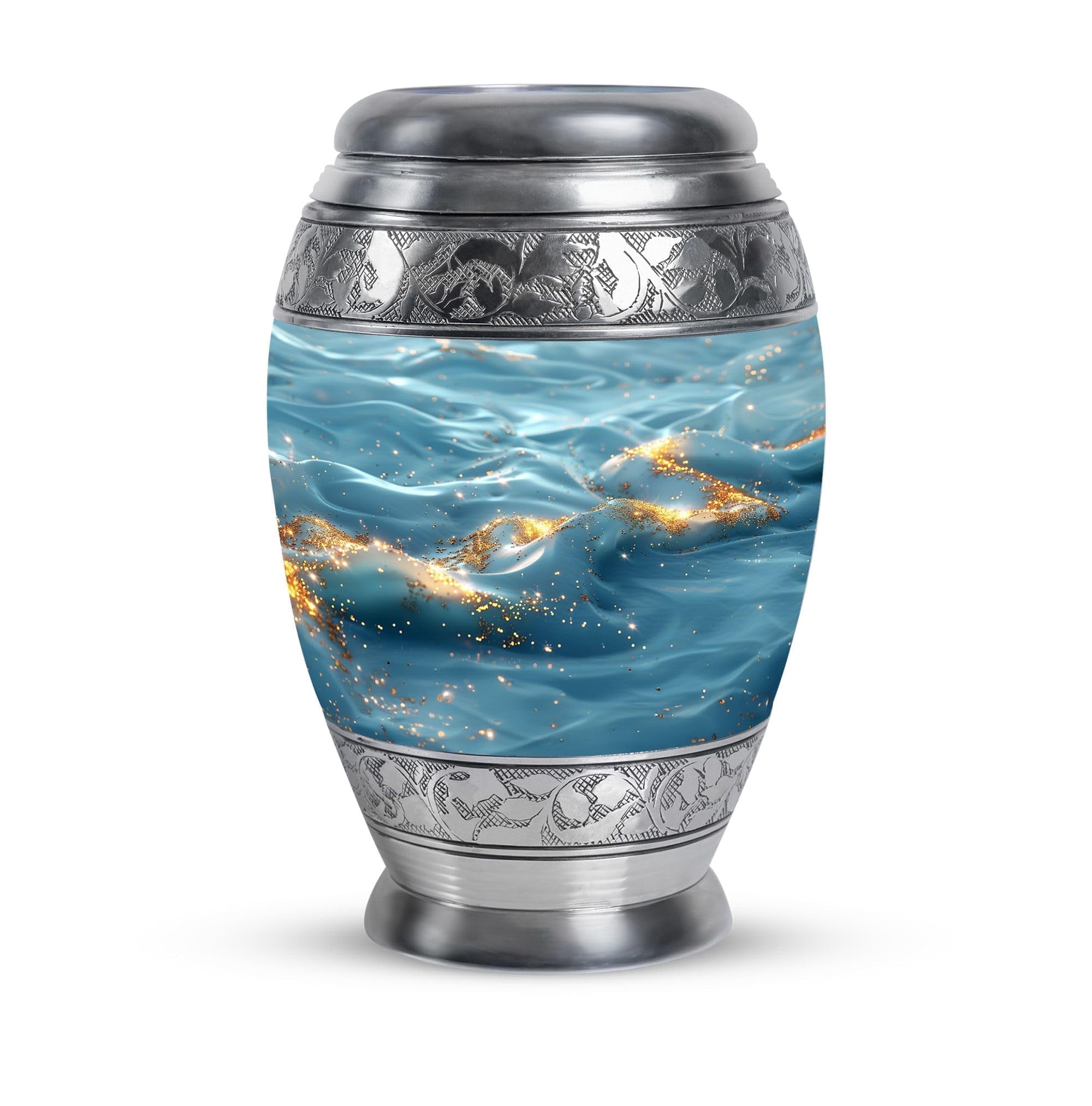 SUBSH Marble Design Metal Urn - Marble Urn for Human Ashes - Burial Urns for Adult Human Ashes - Cremation Urns for Men -  Small Funeral Urns (Size3inch, 1pcs)