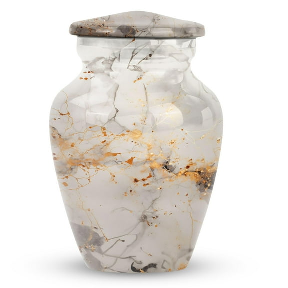 SUBSH Marble Design Metal Urn - Small Urn for Ashes - Cremation Urn - Cremation Urns for Men - Cremation Urns for Men - Cremation Urn Keepsake (Size3inch, 1pcs)