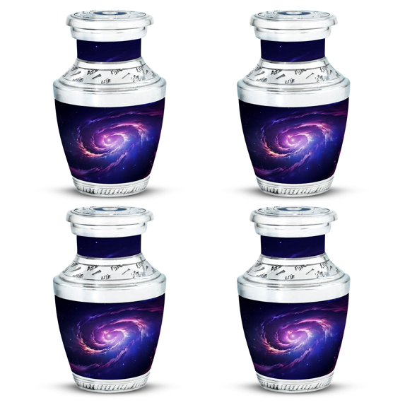 SUBSH Mini Galaxy Urn - Memorial Keepsakes for Ashes - Ashes Holder - Cremation Urns for Human Ashes Adult Female - Cremation Urns for Women - (3 INCH Pack of 4)