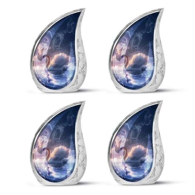 SUBSH Mystical Ember Reflections - Cremation Keepsake Urns For Ashes - Urns For Burial - Small Keepsake Urns - Pack Of 4 - Urns For Human Ashes Small Adult - Urns For Ashes Adult Male - Funeral Urn