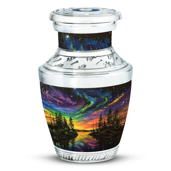 SUBSH Northern Light Urns - Ashes Keepsakes - Burial Urns for Adult Human Ashes - Urns for Cremation Ashes - Companion Urn - Cremation Urns for Burial (3 INCH Pack of 1)