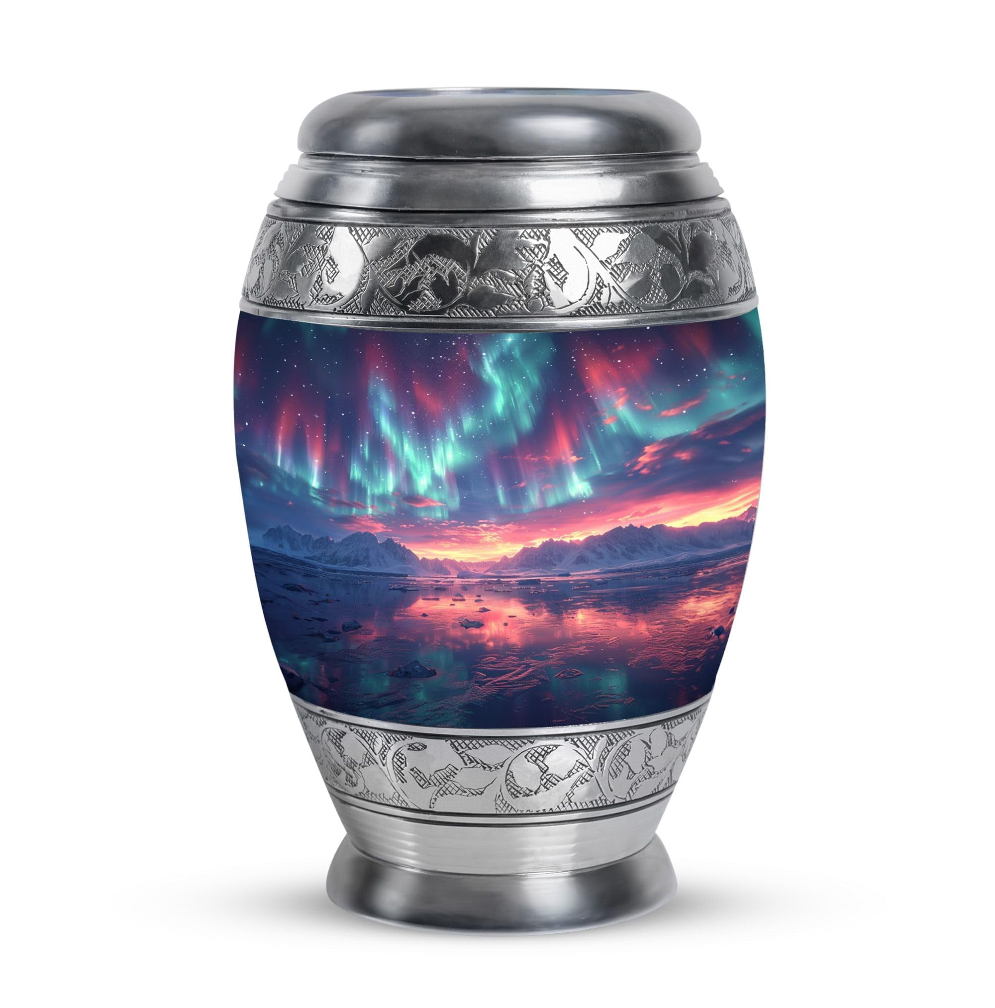 SUBSH Northern Lights Cremation Urn - Keepsake Urns for Human Ashes Dad - Urns for Human Ashes Adult Female Mom - Ash Urns for Humans - Memorial Urn - Urn for Dad (3 INCH Pack of 1)