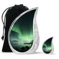 thumbnail image 1 of SUBSH The Northern Lights Silent Symphony Over A Winter Wonderland - Urn For Ashes Adult Male - Small Cremation Urns For Human Ashes - Urns For Human Ashes Adult Female - Combo 1 Large & 1 Small, 1 of 2