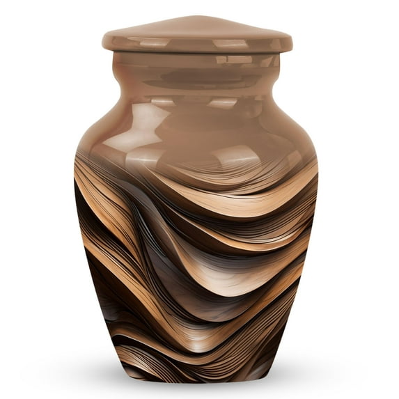 SUBSH Organic Wooden Waves - Little Urns - Cremation Containers - Funeral Urn - Human Cremation Urns - Cremation Urns for Adult Ashes Women (Size-3inch,1pcs)