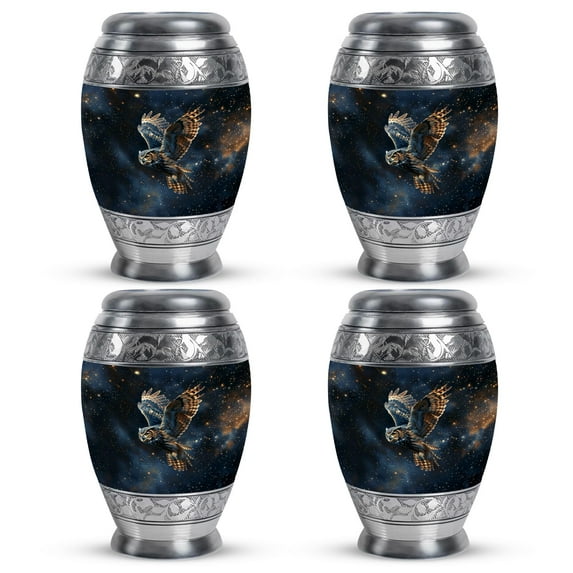 SUBSH Owl Urn for Ashes for Women - Small Urns for Ashes - Cremation Urn for Adults - Cremation Urns for Adult Ashes Women - Urns for Cremation Ashes - (3 inch Pack of 4)