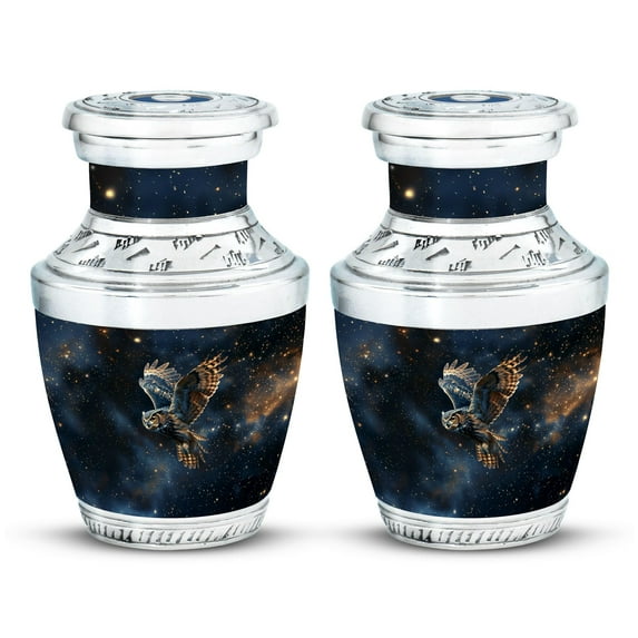 SUBSH Owl Urns for Human Ashes - Ashes Keepsake - Cremation Urns for Adult Ashes Women - Funeral Urn - Urns for Ashes Adult Female Mom (3 inch Pack of 2)