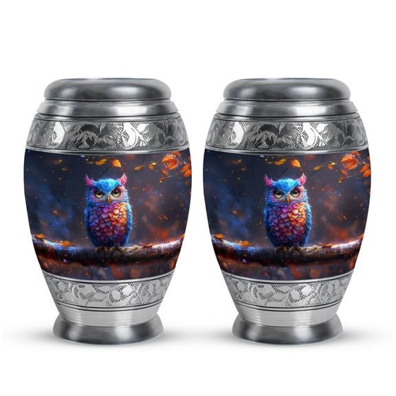 SUBSH Owl Urns for Human Ashes - Keepsake Urns for Human Ashes - Urns for Ashes Adult Female - Urn for Ashes Adult Male - Human Cremation Urns - (3 inch Pack of 2)
