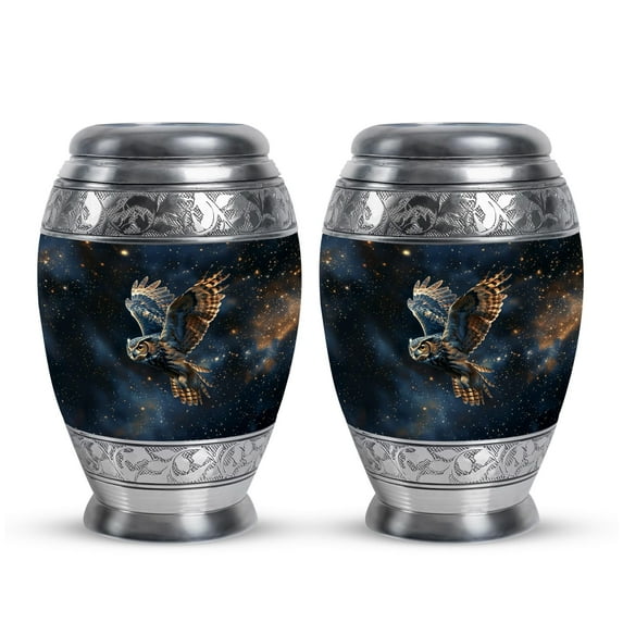 SUBSH Owl Urns for Human Ashes - Ashes Keepsake - Cremation Companion Urns - Ashes Urn - Urns for Ashes Adult Female Mom - (3 inch Pack of 2)