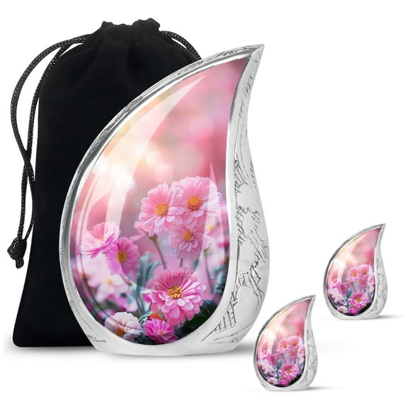 SUBSH Petals And Light - Urn For Adult Male - Urns Human Ashes - Small Cremation Urns For Human Ashes - Combo 1 Large & 2 Small - Urns For Human Ashes Large Adult - Urns For Human Ashes Adult Male