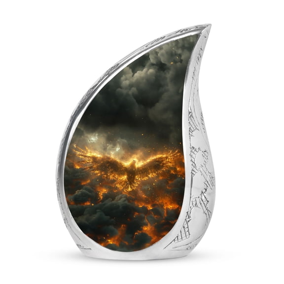 SUBSH Phoenix Storm Rising - Urns For Ashes Adult Male - Small Urns For Ashes - Miniature Urns For Ashes - Pack Of 1 - Cremation Urn For Human Ashes - Ashes Keepsake - Small Urns For Human Ashes
