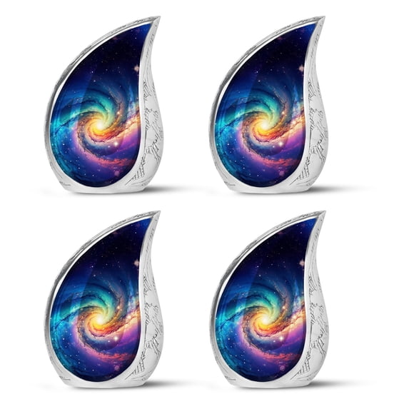 SUBSH Realistic Spiral Galaxy - Urns For Human Ashes Adult Female - Burial Urns Urn For Ashes For Women - Small Urns - Pack Of 4 - Cremation Urns Human - Urns For Adult Male