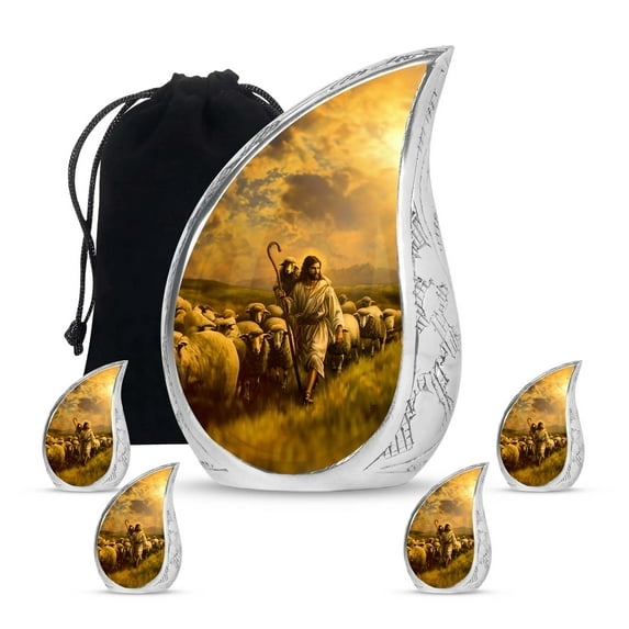 SUBSH Shepherd Cremation Urns For Ashes - Funeral Urns - Urns For Infant Ashes - Pack Of 4 - Small Cremation Urns For Human Ashes - Small Urns - Adult Urns For Human Ashes Women