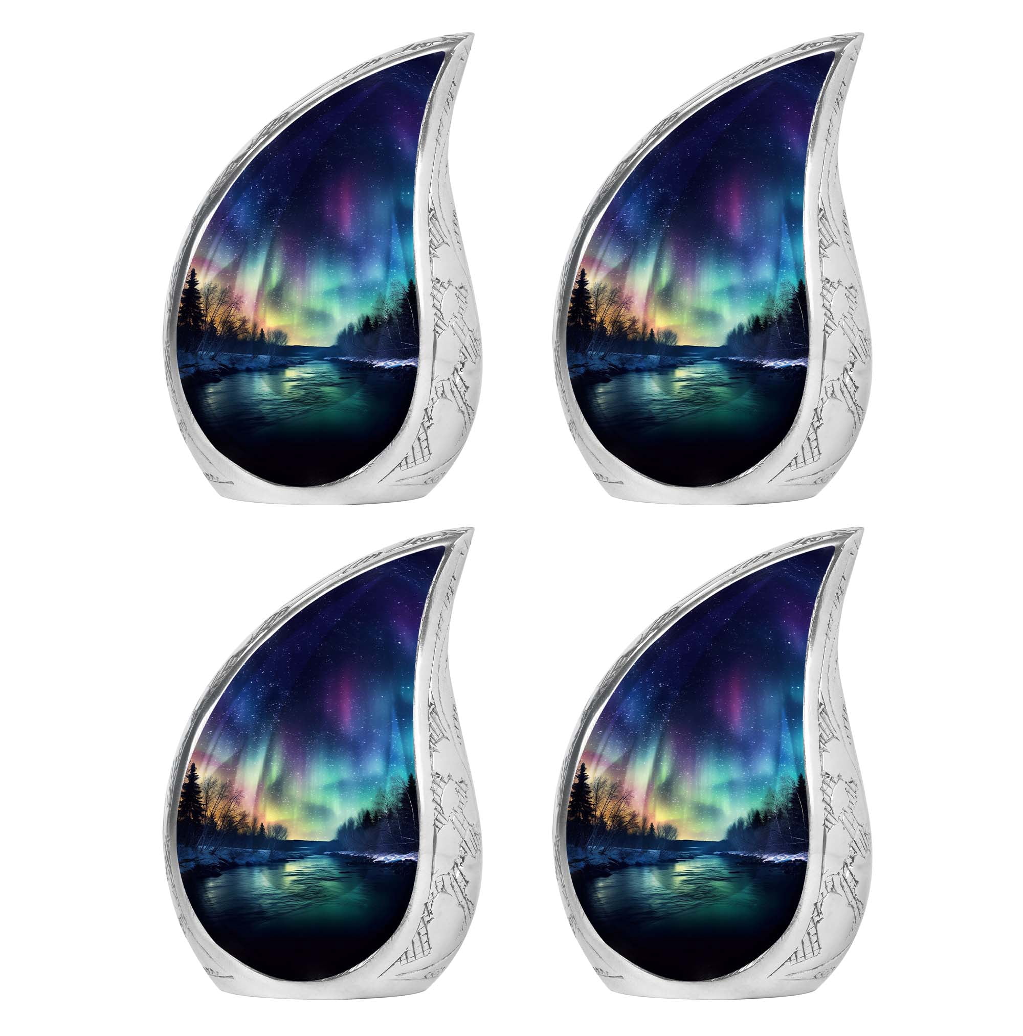 SUBSH Sky Glows Small Urns For Human Ashes - Small Urns For Ashes - Cremation For Ashes - Pack Of 4 - Urns For Ashes Adult Male Small - Urns For Ashes Adult Male - Cremation Urn For Human Ashes