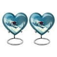 thumbnail image 1 of SUBSH Snowboarding Urn - Heart Urn for Human Ashes - Burial Urns for Cremated Remains - Urns for Human Ashes Adult Male - Funeral Urn - Urn for Adult Male (Size - 3 inch Pack of 2), 1 of 2