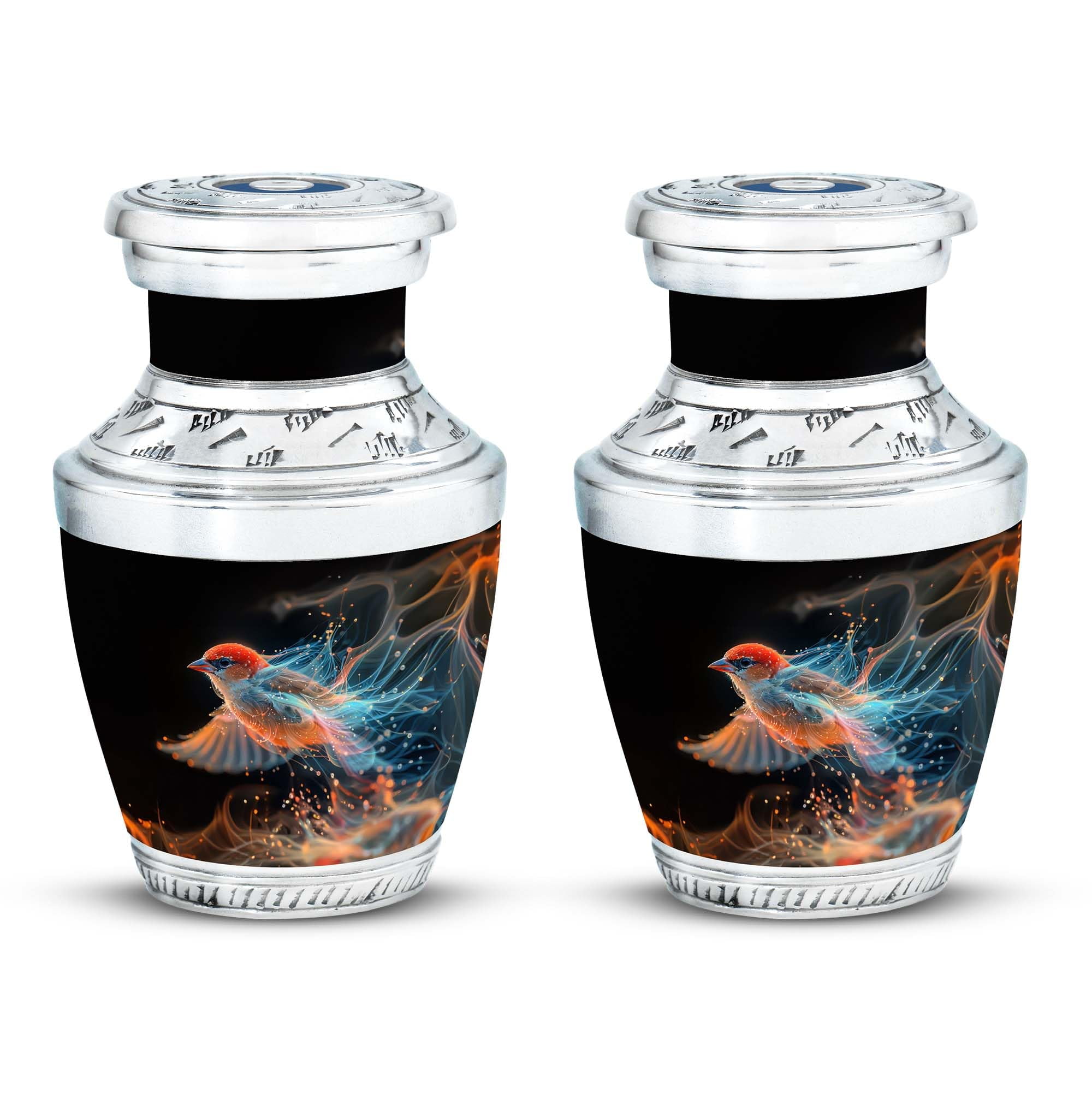 SUBSH Song Bird Urn - Mini Urns for Ashes - Small Dad Urns for Human Ashes - Urns for Ashes Adult Female - Urns Human Ashes - Funeral Urns for Women (Size - 3inch,2pcs)