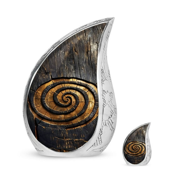 SUBSH Spiral Human Urns For Ashes - Small Burial Urns For Adult Human Ashes - Urn For Human Ashes Adult Male - Combo 1 Large & 1 Small - Urn For Human Ashes Adult Woman - Cremation Urns For Women