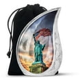 thumbnail image 1 of SUBSH Statue Of Liberty With A Flag - Urn For Ashes For Mom - Urn For Human Ashes Adult Female - Urns For Human Ashes For Mother - 10 Inch - Urns For Ashes Adult Female Mom, 1 of 2