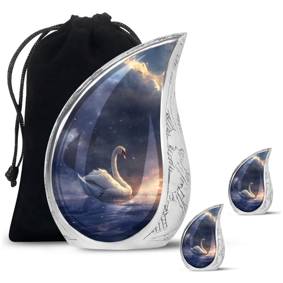 SUBSH Stellar Dusk Majesty - Cremation Urns For Ashes For Men - Urns For Woman Human Ashes - Urn For Adult Female Ashes - Combo 1 Large & 2 Small - Small Ashes Keepsake