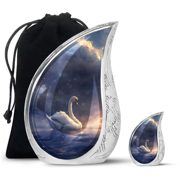 SUBSH Stellar Dusk Majesty - Cremation Urns For Ashes - Urns For Mom Ashes - Urn For Adult Ashes - Combo 1 Large & 1 Small - Urns For Ashes Keepsake - Ash Urns For Humans - Urns For Men