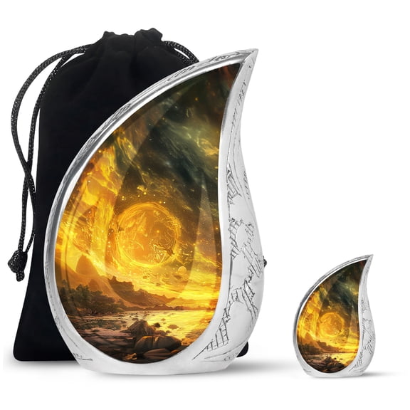 SUBSH Stellar Ignition - Cremation Urns For Men - Urn For Ashes Small - Urns For Human Ashes Small Size Keepsake - Combo 1 Large & 1 Small - Urn For Human Ashes Adult Men - Urns For Mom Ashes