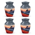 thumbnail image 1 of SUBSH Sunset Serenade Harmony of Hills and Hues - Miniature Urns for Human Ashes - Urn for Burial In Ground - Cremation Urns for Ashes - Funeral Urns for Adult Ashes Women - (Size-3inch,4pcs), 1 of 2