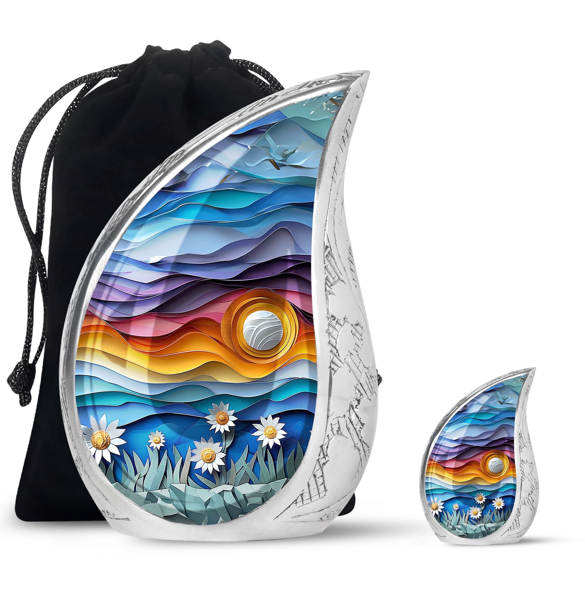 SUBSH Symphony In Paper - Urns For Ashes Keepsake - Urn For Human Ashes - Urns For Ashes Keepsake - Combo 1 Large & 1 Small - Urn For Ashes Small - Urns For Ashes