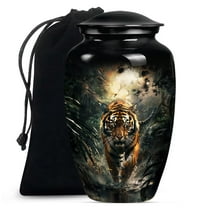 SUBSH Tiger Urn - Cremation Urns - Cremation Urns for Human Ashes Adult Female - Cremation Urns for Men - Funeral Urn Ashes - Urns for Ashes Adult Female Mother (10 inch Pack of 1)
