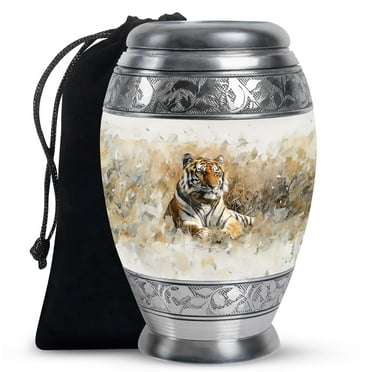 SUBSH Tiger Urns for Human Ashes Adult - Cremation Urn Human Ashes - Cremation Urns for Human Ashes Adult Male - Adult Cremation Urns - Burial Urns for Adult Human Ashes - (10 inch Pack of 1)