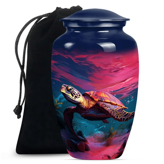 SUBSH Turtle Urns for Human Ashes - Urn for Ashes for Women - Cremains Containers - Urn for Human Ashes - Urns for Human Ashes Adult Male Dad - Companion Urn (10 inch Pack of 1)