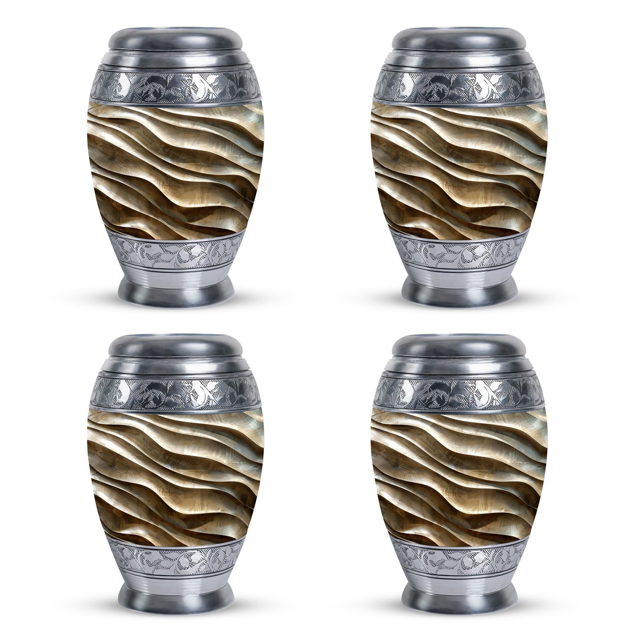 Stunning Industrial Metallic Urn Decor image