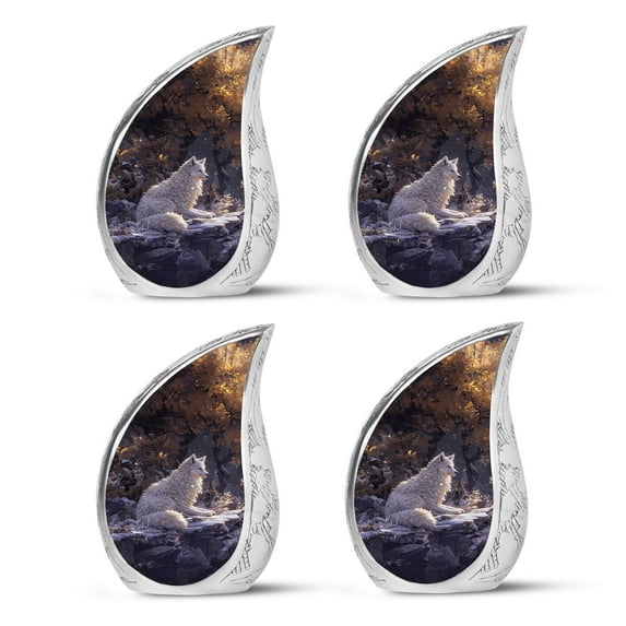 SUBSH Winter Whisper - Cremation Urns For Adult Ashes - Urns For Ashes Small - Funeral Urns - Pack Of 4 - Human Urns For Ashes Adult Small - Cremation Urns For Women