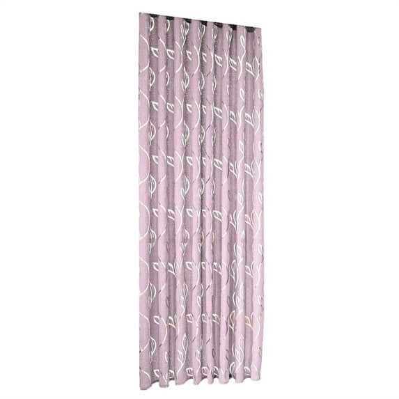 SUBdecor Home Lace Curtains 50 Inches Long 1pc, Sheer Panels Rose Floral Embroidery Ruffled Vintage Window Treatment Pair for Nursery Bedroom Living Room, Rod Pocket, W40' x L50'