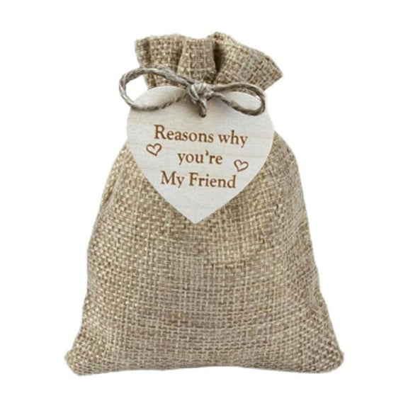 SUCADA Unique Friendship Gift,Reasons Why You are My Friend Wooden Hearts, Thinking of You Gifts Best Friend Friendship Birthday Wooden Love Guestbook Box for Women Friends Z4T4