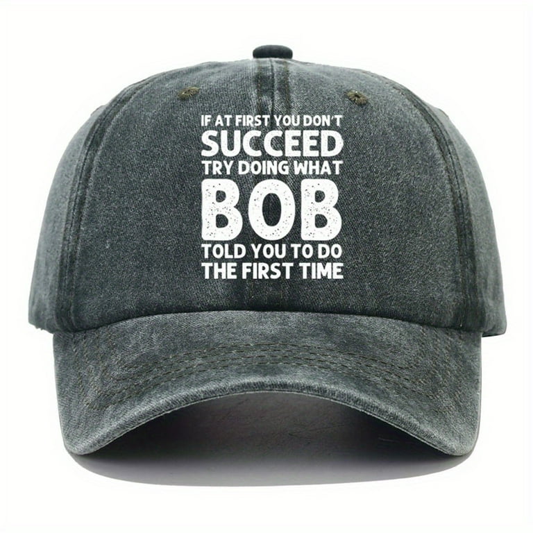 SUCCEED BOB Print Baseball Cap Solid Color Washed Distressed Dad Hats Adjustable Lightweight Unisex Sun Hat For Women Men Walmart