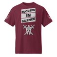 thumbnail image 1 of SUCCEED IN SILENCE FITNESS WARRIOR DryBlend® T-Shirt By Valiant American (Maroon, 4XL), 1 of 5