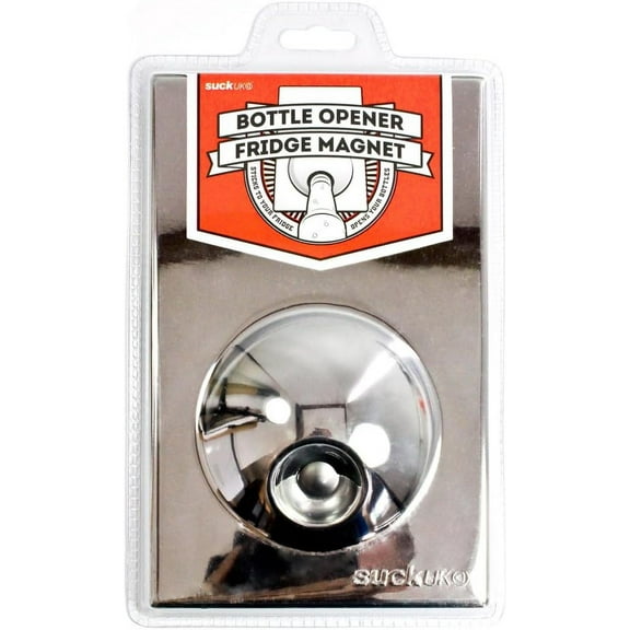 SUCK UK Bottle Opener Fridge Magnet - Chrome