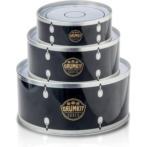 Suck UK Drum Storage Tin | Stackable Storage Tins | Airtight Lids