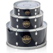 Suck UK Drum Storage Tin | Stackable Storage Tins | Airtight Lids