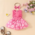 thumbnail image 1 of SUCS 2PCS Summer Newborn Baby Girl Sleeveless Triangle Dress Set Lace Big Butterfly Plaid Vest Jumpsuit Skirt, 1 of 8