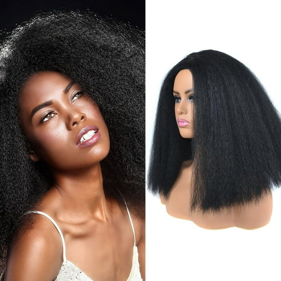 SUCS Black Women'S Headband Wigs African-American Straight Hair Headband Wigs
